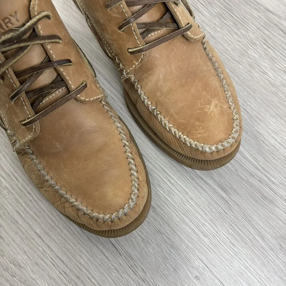 Sperry Top Sider Brown Leather Chukka Ankle Boots Sahara Men’s Lace Up 7.5M